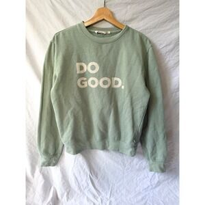 Cotopaxi Do Good Graphic Sweatshirt Sage Green Organic Cotton Pullover Small